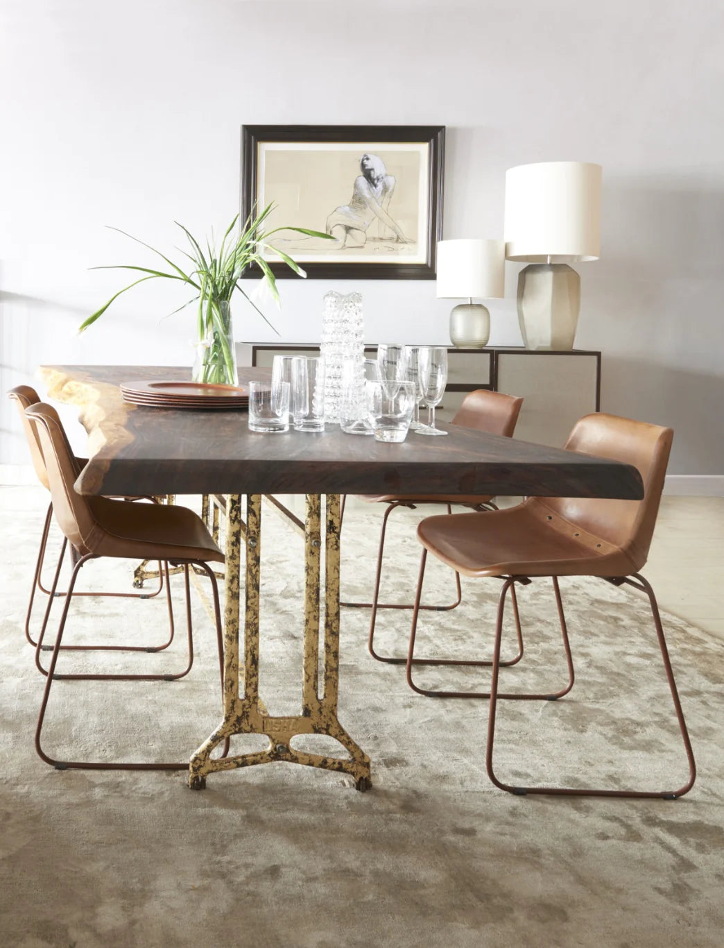Safari Raw Wood Dining Table