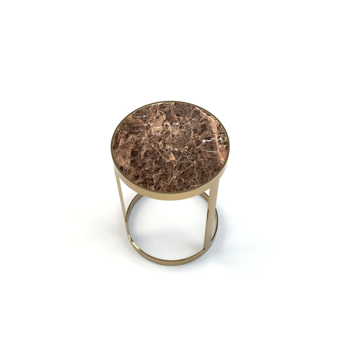 Hudson Circular Marble Top Side Table